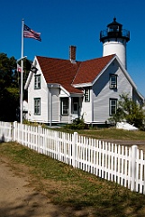 West Chop Lighthouse on Martha's Vineyard In Massachusetts